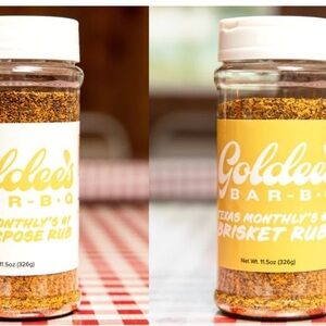 Goldee's BBQ Brisket Rub. 1 brisket and 1 all purpose rub seasoning.
